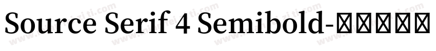 Source Serif 4 Semibold字体转换